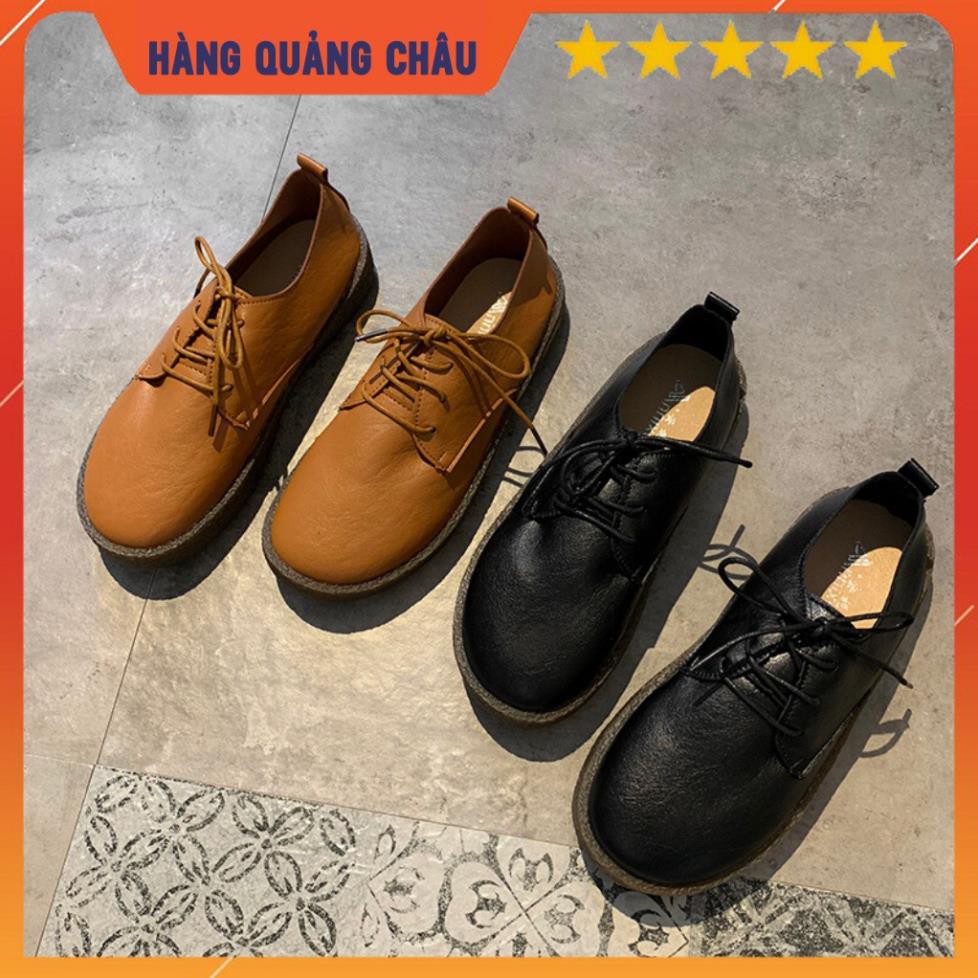 Giày Nữ Oxford Mọi Cột Dây Da Mềm Êm Chân T32 - Mery Shoes | BigBuy360 - bigbuy360.vn