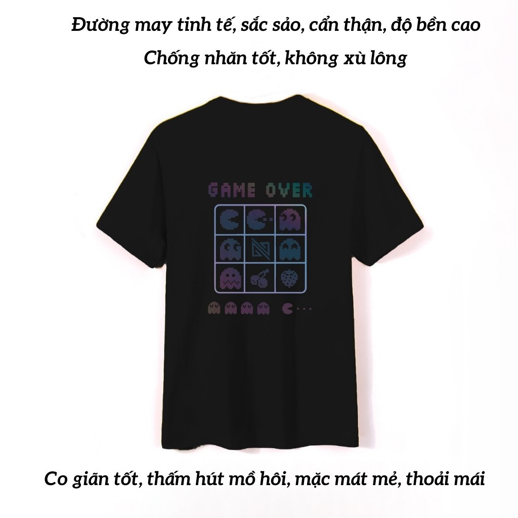 Áo Thun Phản Quang Game Over nam nữ Unisex freesize 45-65kg- AQ STORE