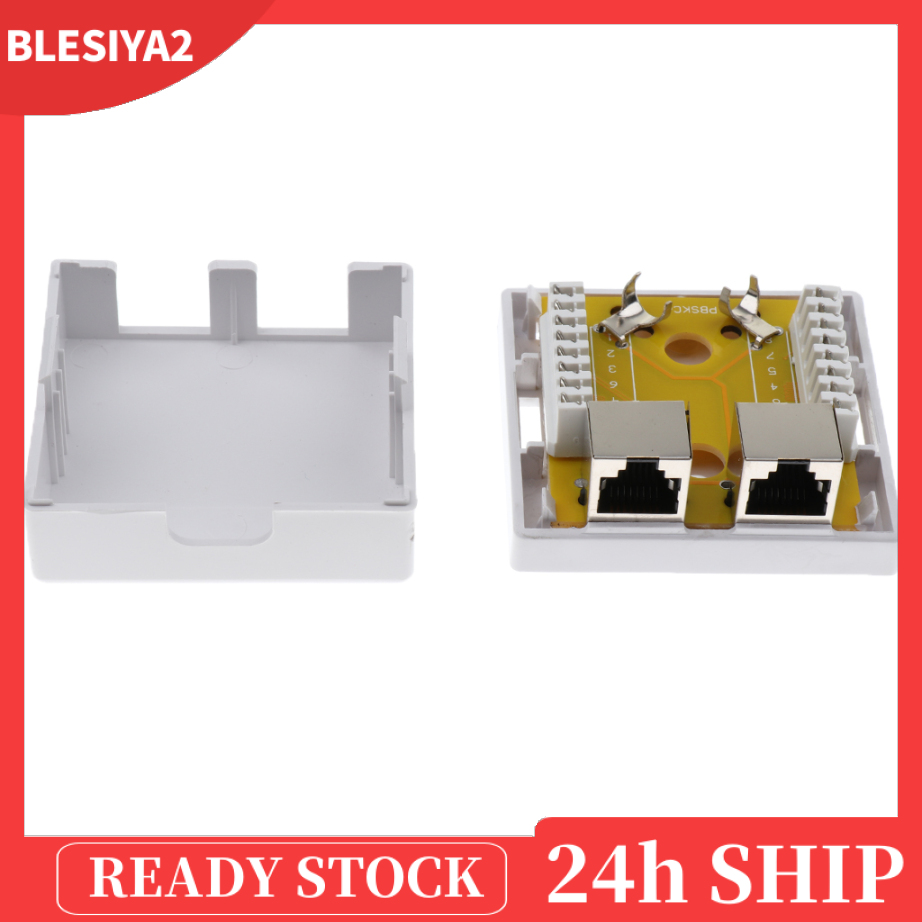 (Hàng Mới Về) Bộ 2 Cổng Mạng Rj45 2 Cổng Cat6 Gắn Tường | BigBuy360 - bigbuy360.vn