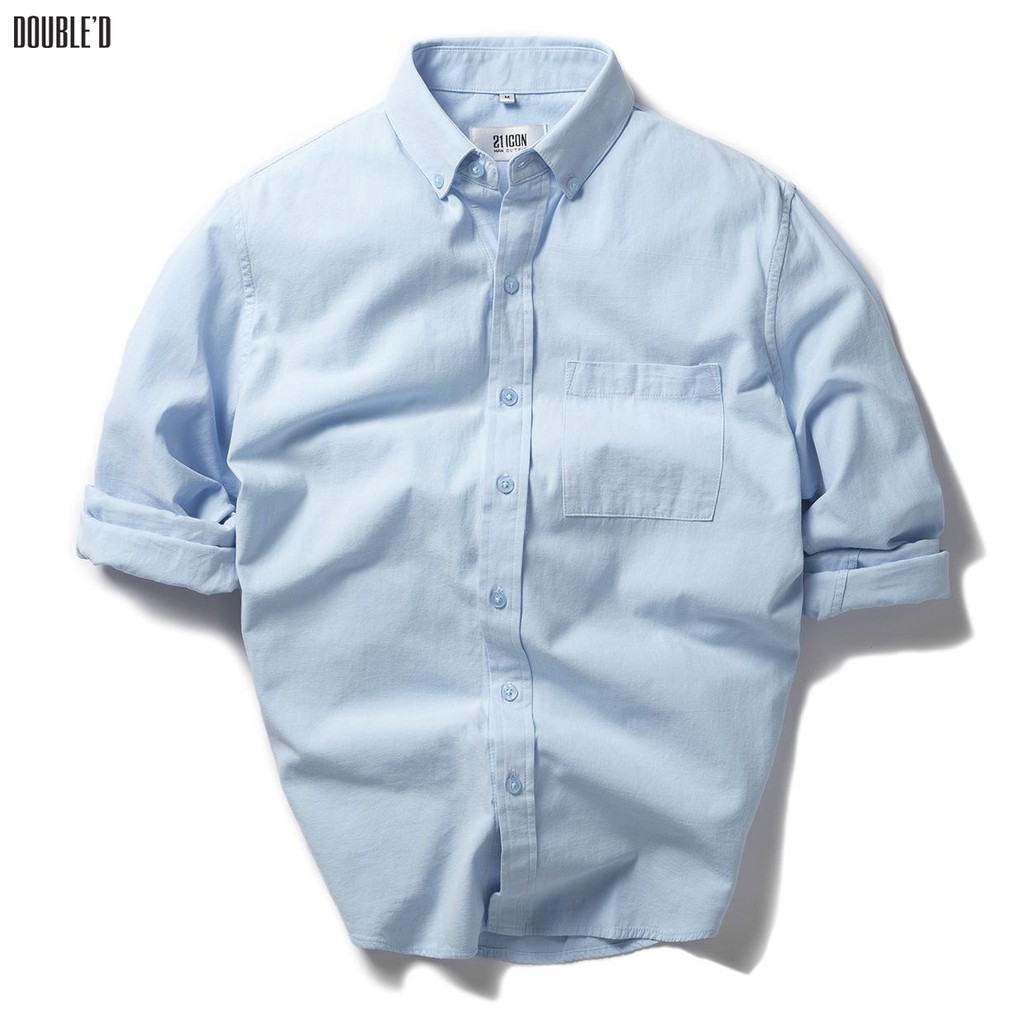 Áo sơ mi nam DOUBLE'D tay dài trơn SEP00 | BigBuy360 - bigbuy360.vn