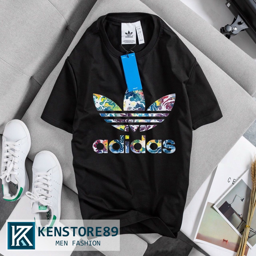 Áo Thun Nam Cổ Tròn Adidas004 Phối Tay Ngắn Cotton 100% KENSTORE89 ATK004
