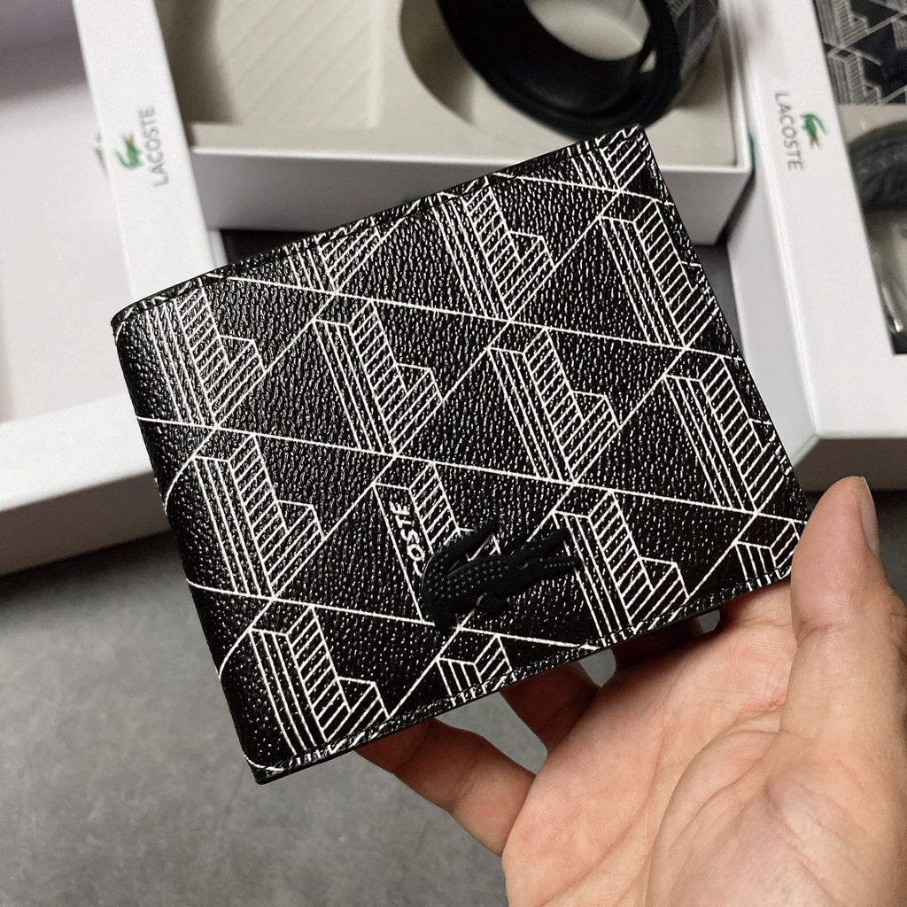 Set nịt ví nam hoạ tiết + nịt gài hoạ tiết - S231