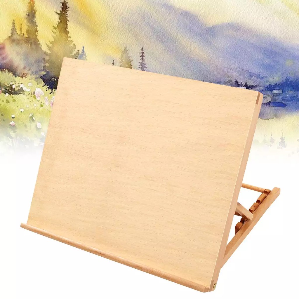 Bàn kiểu PhápTop Easel Sketch Chân đế gỗ có thể điều chỉnh Nghệ sĩ vẽ Bảng vẽ Bàn vẽ