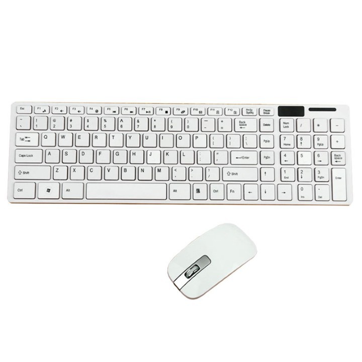 Bộ Bàn Phím Chuột Không Dây Cho Máy Tính, Laptop Ydl-G-06 Mini Ultra-Thin Usb 2.4G Wireless Keyboard +1600Dpi (Trắng)