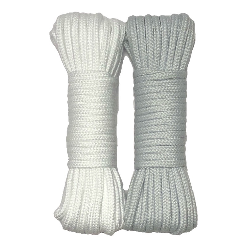 5-&gt;20 mét - dây 5mm oval ko lõi cotton pha Pp xuất khẩu bóng đẹp chắc chắn dùng làm macrame, trang trí, căng lều