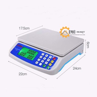 ⚡️𝗕𝗛 𝟭𝟮 𝗧𝗛𝗔́𝗡𝗚⚡️ Cân điện tử để bàn tính tiền DT580 ⚡️ Tải trọng 30kg - Sai số 1g - Màn LCD sắc nét - Vỏ ABS chống bụi