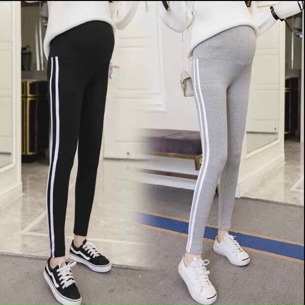 Quần legging bầu chất đẹp uni Hàn đẹp☘KO phải chất cotton CO GIÃN 4 CHIỀU, KO BAI - KO XÙ☘️Quần bầu free size 43~68kg)