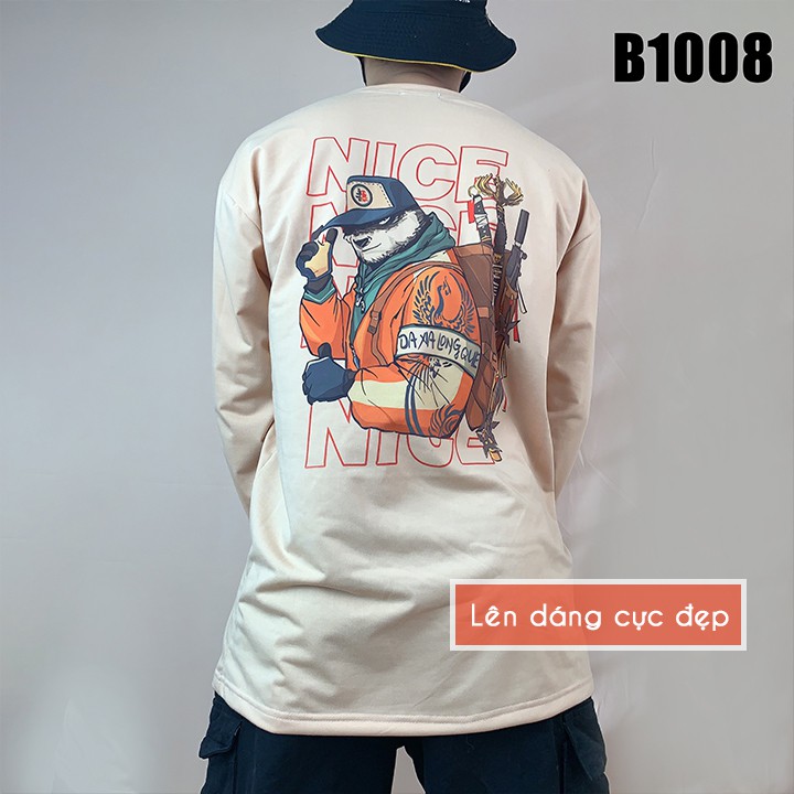 Áo thun dài tay mùa thu đông Wado cho nam nữ chất cotton mềm mịn dáng áo oversize, in hình mã B1008 | BigBuy360 - bigbuy360.vn