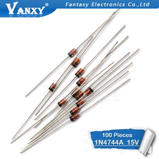 Set 100 Đi Ốt Zener 1w 15v 1n4744a 1n4744 Do-41