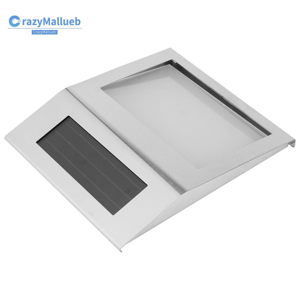 Crazymallueb❤Safety 2 LED Metal Outdoor Solar Light Home Doorplate Number Wall Lamp Backlight❤New