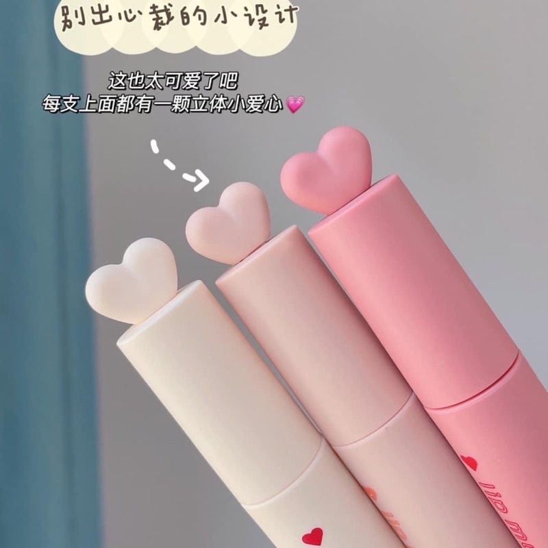 Son Novo nắp trái tim xinh xắn trang điểm môi mềm mịn chính hãng