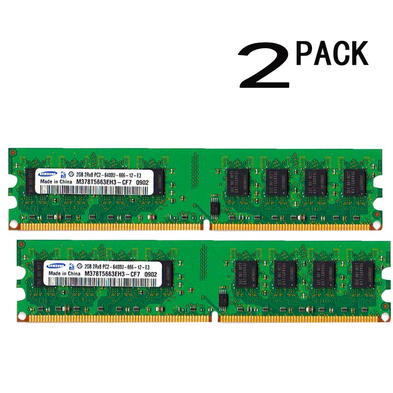 Bộ Nhớ Ram Samsung 4gb 2gbx2 Pc2-6400 Ddr2-800Mhz 240pin Udimm