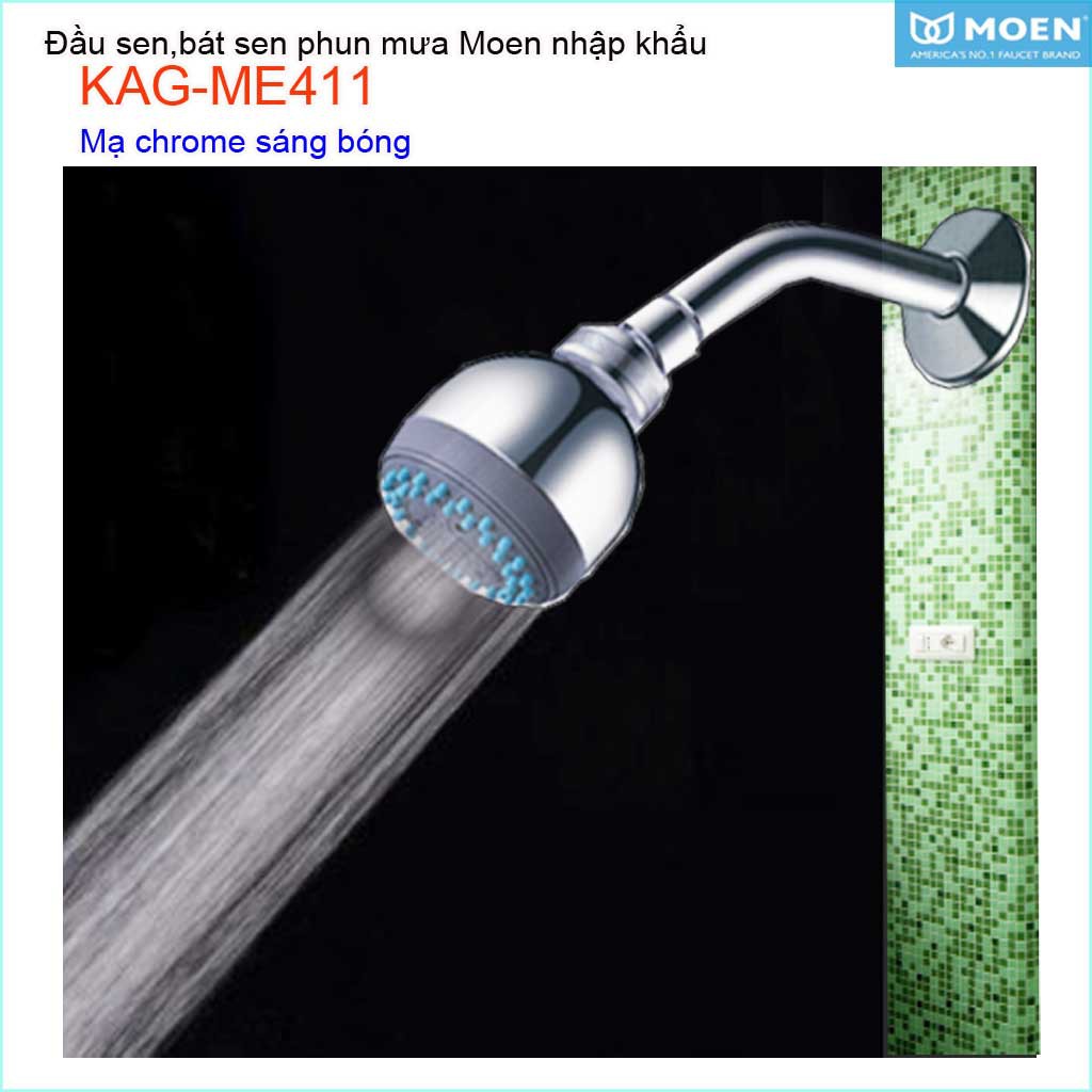 Đầu sen phun mưa Moen, bộ đầu sen âm tường KAG-ME411