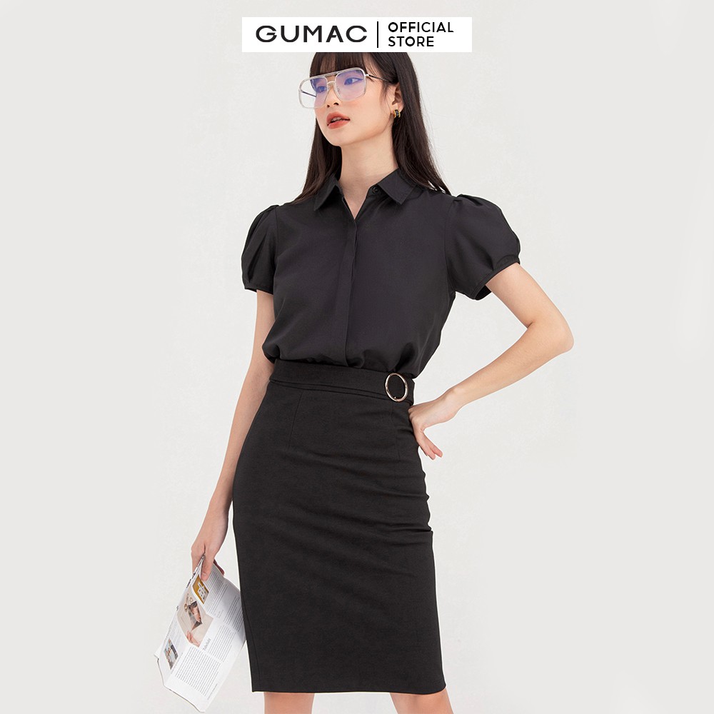 Chân váy nữ phối phụ kiện GUMAC VB743 | BigBuy360 - bigbuy360.vn