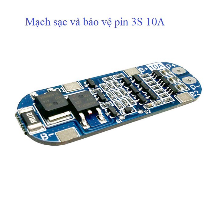Mạch sạc bảo vệ và cân bằng cell pin 12V 3S-10A