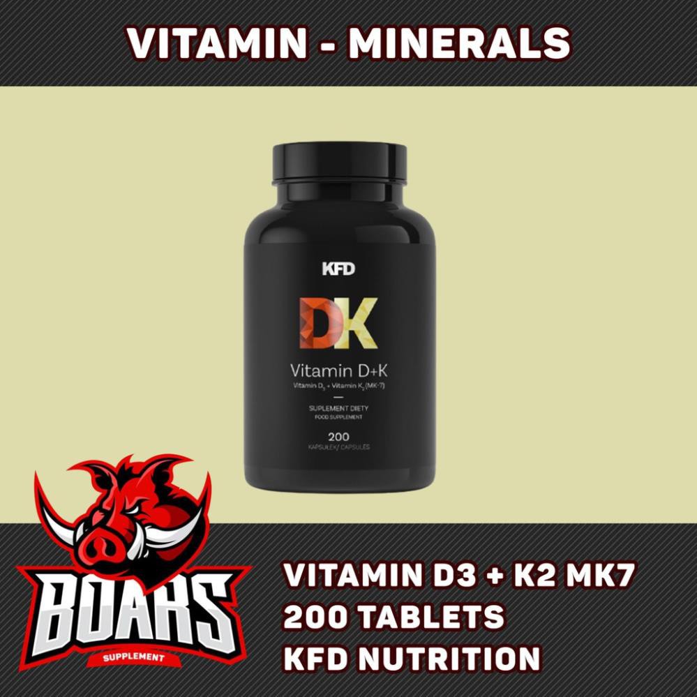 KFD VITAMIN D3 K2 MK7 HỖ TRỢ XƯƠNG KHỚP, HỆ MIỄN DỊCH (200 VIÊN)