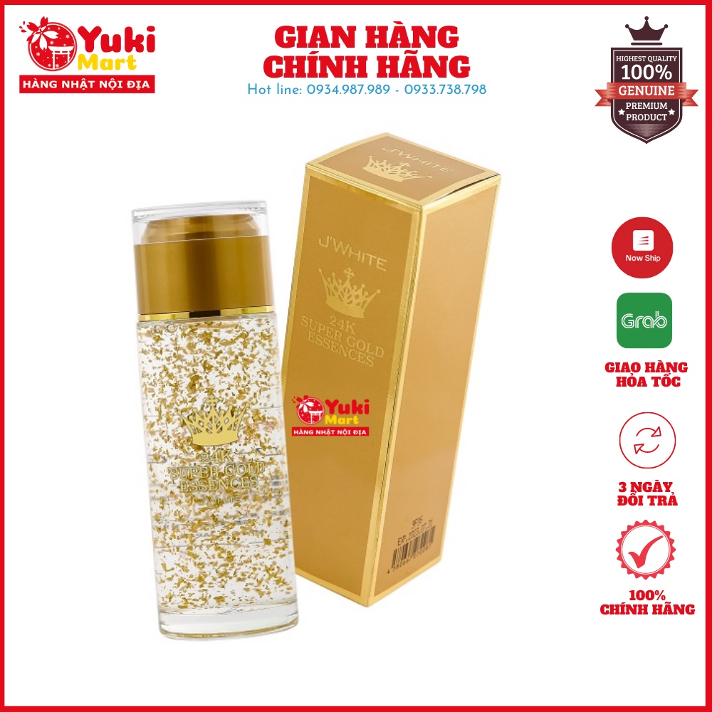 Nước hoa hồng tinh chất vàng JWHITE 24K SUPER GOLD ESSENCES 120ml