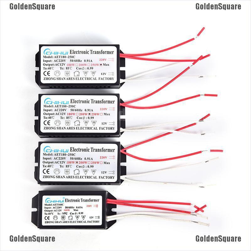 Máy Biến Áp Halogen 160W / 180W / 200W / 250W AC 220V Sang 12V Chuyên Dụng