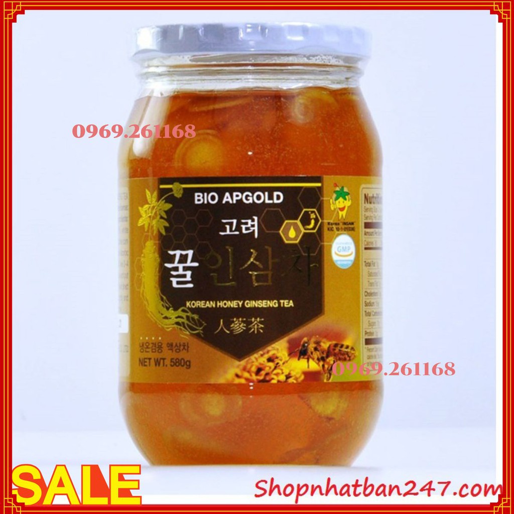 [Date 15/10/2020] Nhân Sâm Tươi Ngâm Mật Ong Hàn Quốc KGS 580g - 100% Authentic