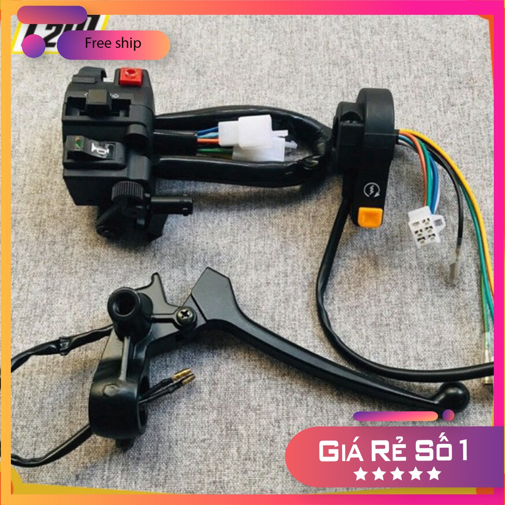 CÙM CÔNG TẮC TRÁI PHẢI SỬ DỤNG CHO WAVE 100CC MẪU NHỎ ( WAVE ZX, ANPHA, THÁI )