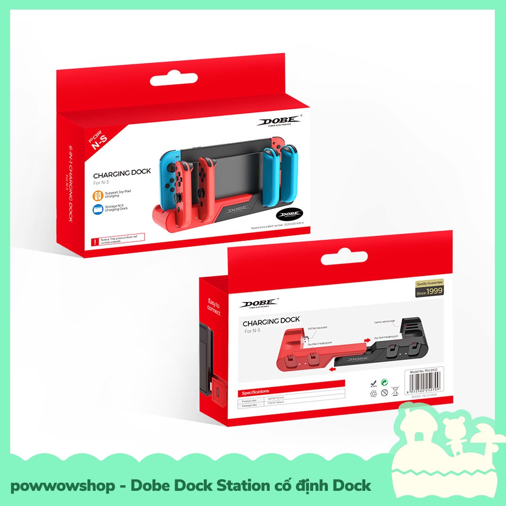 [Sẵn VN - Hỏa Tốc] Phụ Kiện Dobe Dock Station Đế Dựng Cố Định Dock Sạc Charging Joycon Cho Máy Game Nintendo Switch