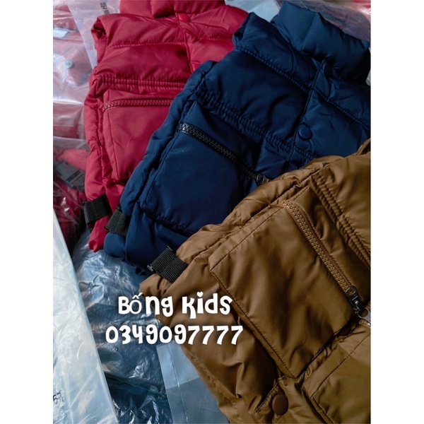 Áo Gile Phao Bé Trai Túi Khoá Siêu Nhẹ