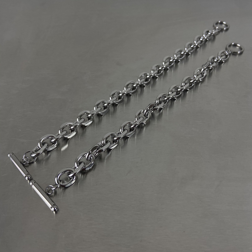 Vòng Tay Dây Xích Bằng Thép Titan Phong Cách Hip Hop Cá Tính Cho Nam