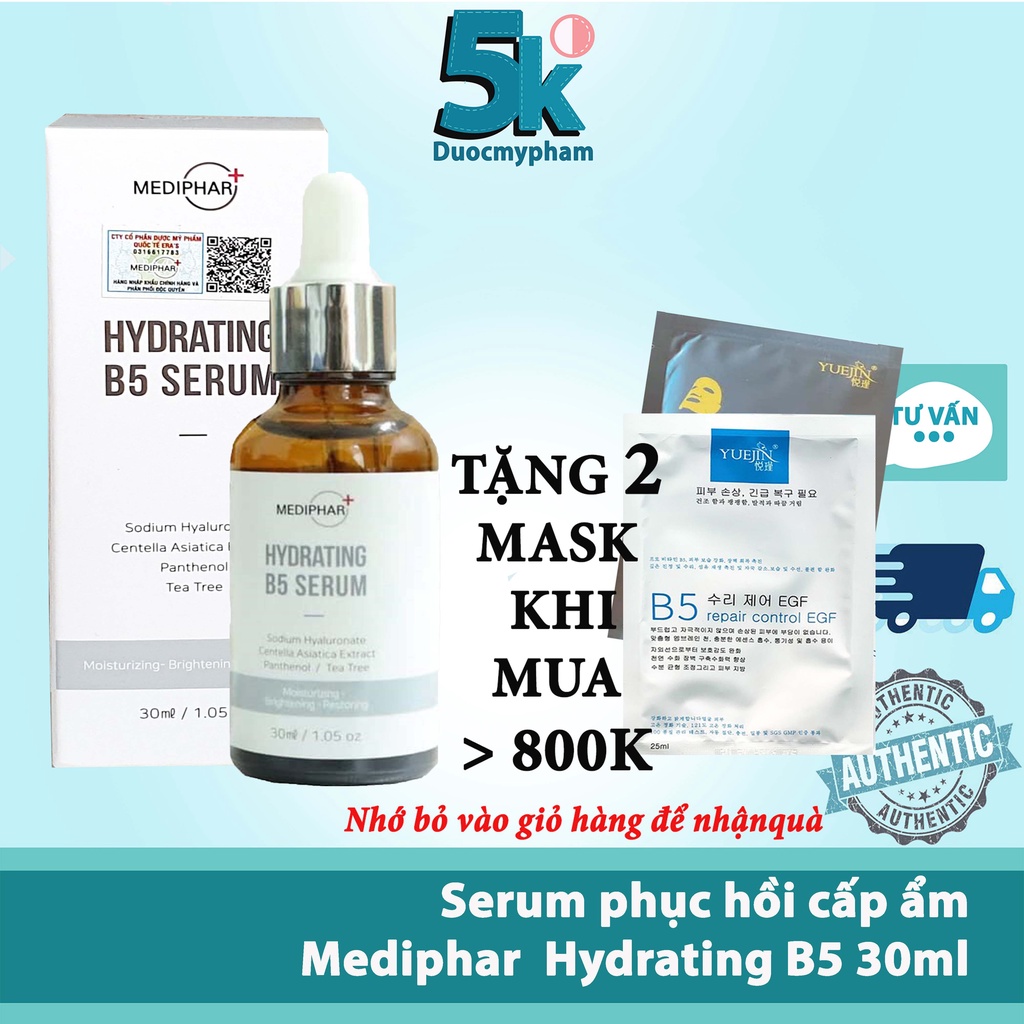Serum B5 Mediphar Tinh Chất Dưỡng Ẩm, Phục Hồi,Sáng Da,Cấp Nước,Chống Lão Hóa MEDIPHAR+ HYDRATING B5