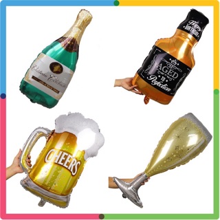 Bóng nhôm chai bia , ly