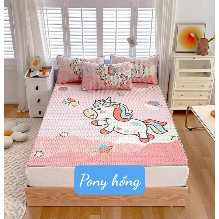 Chiếu điều hòa cao su non 3D in nổi,Hàng dày,kích thước 1m6/1m8/2m2/- lion cute