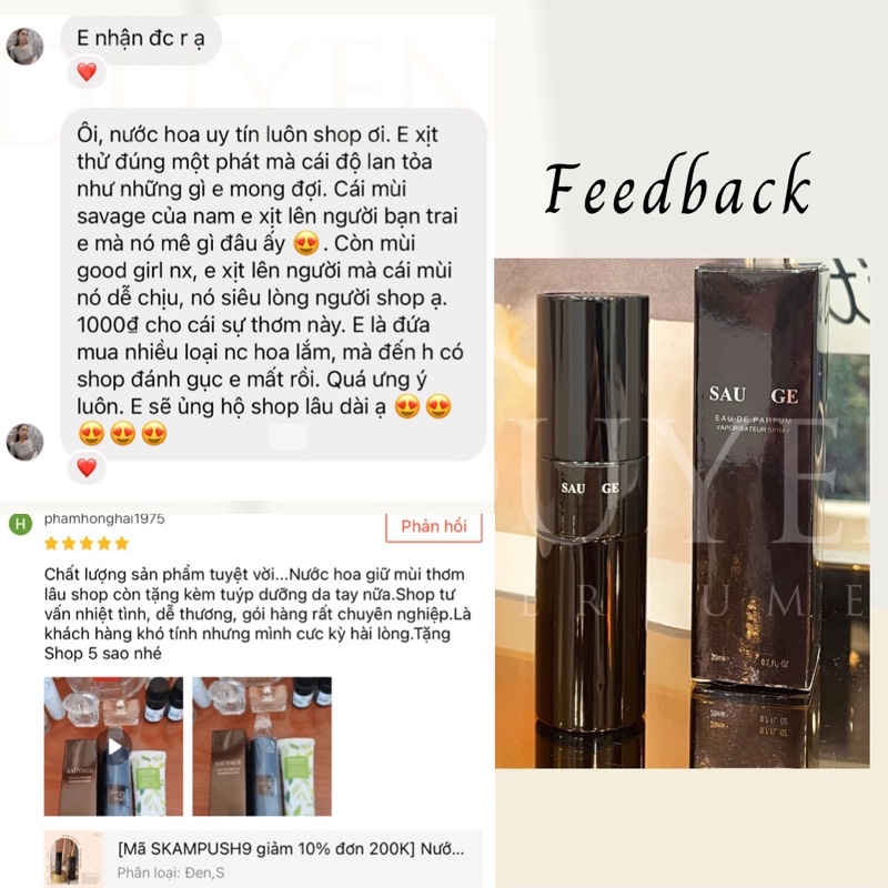 Nước hoa mini 20ml SAUVAGE EDP