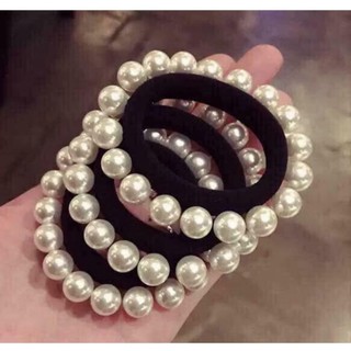 Dây Buộc Tóc Hạt Trai Sang Chảnh Style Hàn Quốc