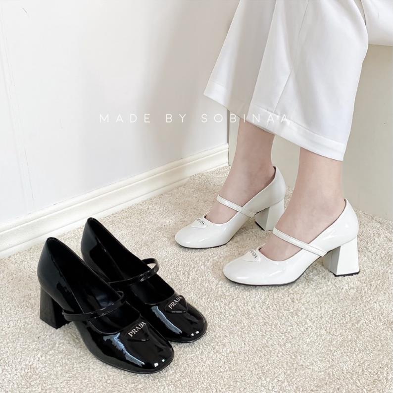 GIÀY CAO GÓT BÍT MŨI NỮ 6PHÂN CÔNG SỞ DA BÓNG - GIÀY CAO GÓT MŨI NHỌN ĐẾ VUÔNG 6CM GV2500 >