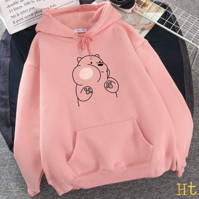 Áo hoodie gấu má phính 3D HT11