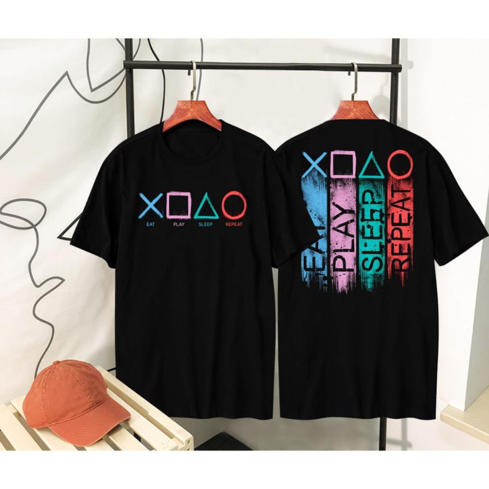 (SALE) Áo thun Eat Sleep Repeat - Playstation cực chất