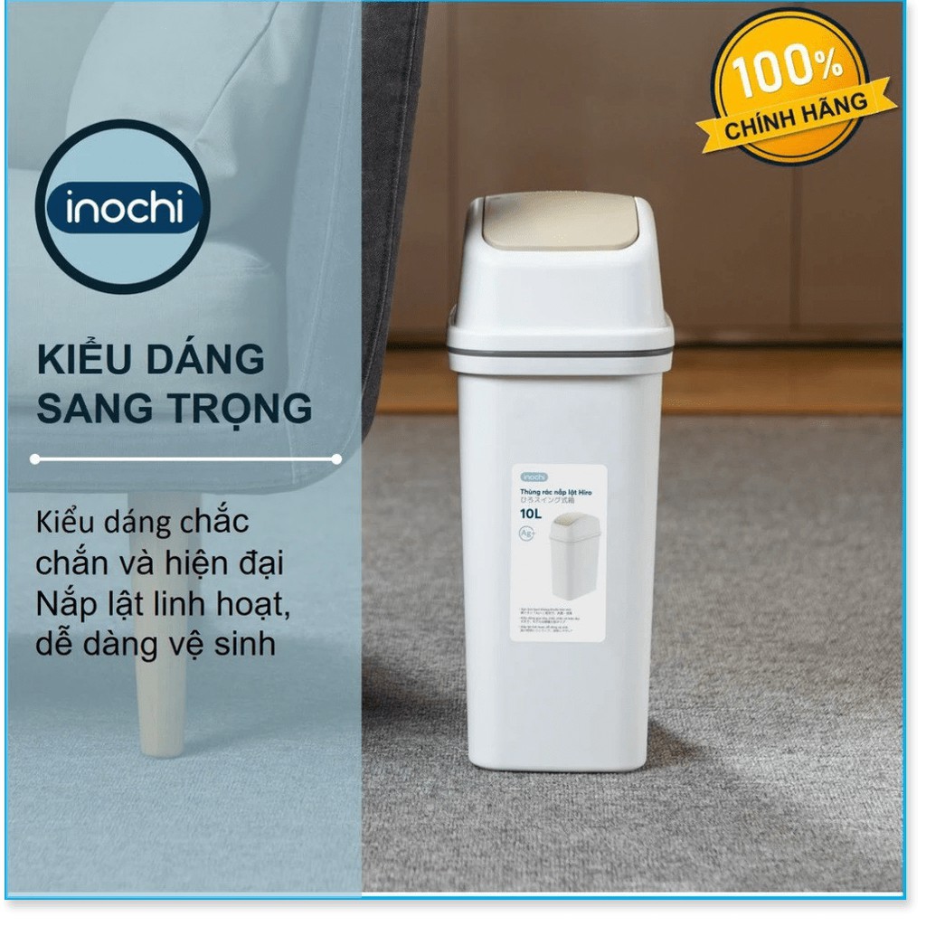 Thùng Rác Nắp Lật Hiro 5L-10L-15L Inochi