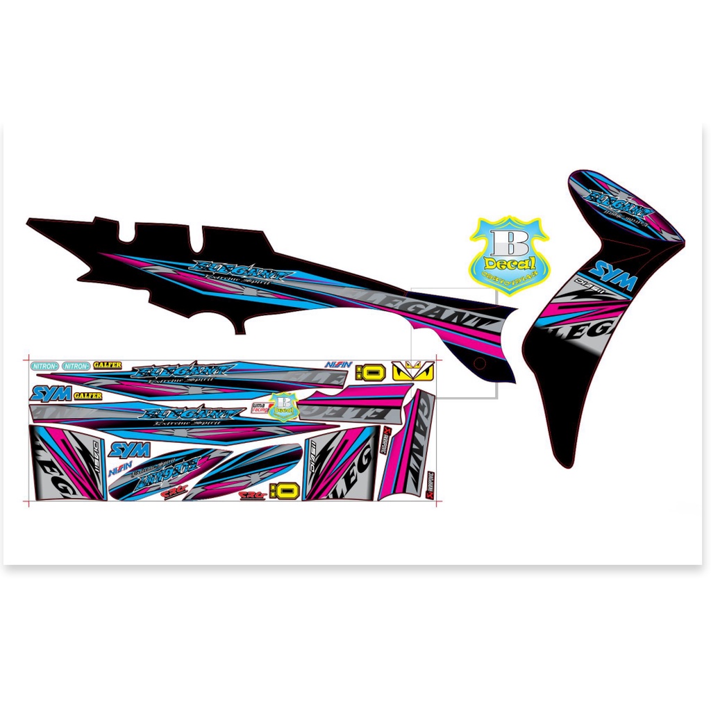 ( Quí khách vui lòng mang ra tiệm cho thợ dán ) Tem elegant 50 2016 hồng xanh đen