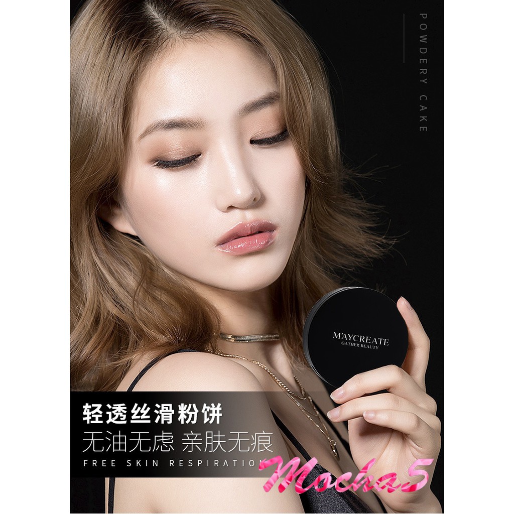 Phấn phủ Maycreate phủ COLLAGE dạng nén mịn màng làn da sẵn mút tán | BigBuy360 - bigbuy360.vn