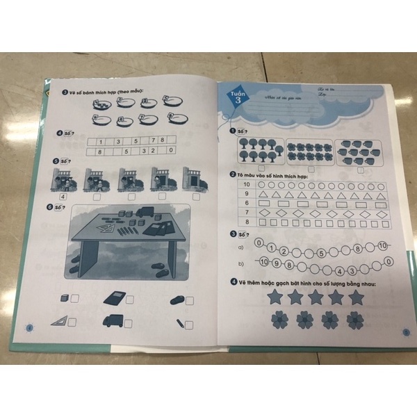 Sách - Phiếu Thực Hành Cuối Tuần Môn Toán 1