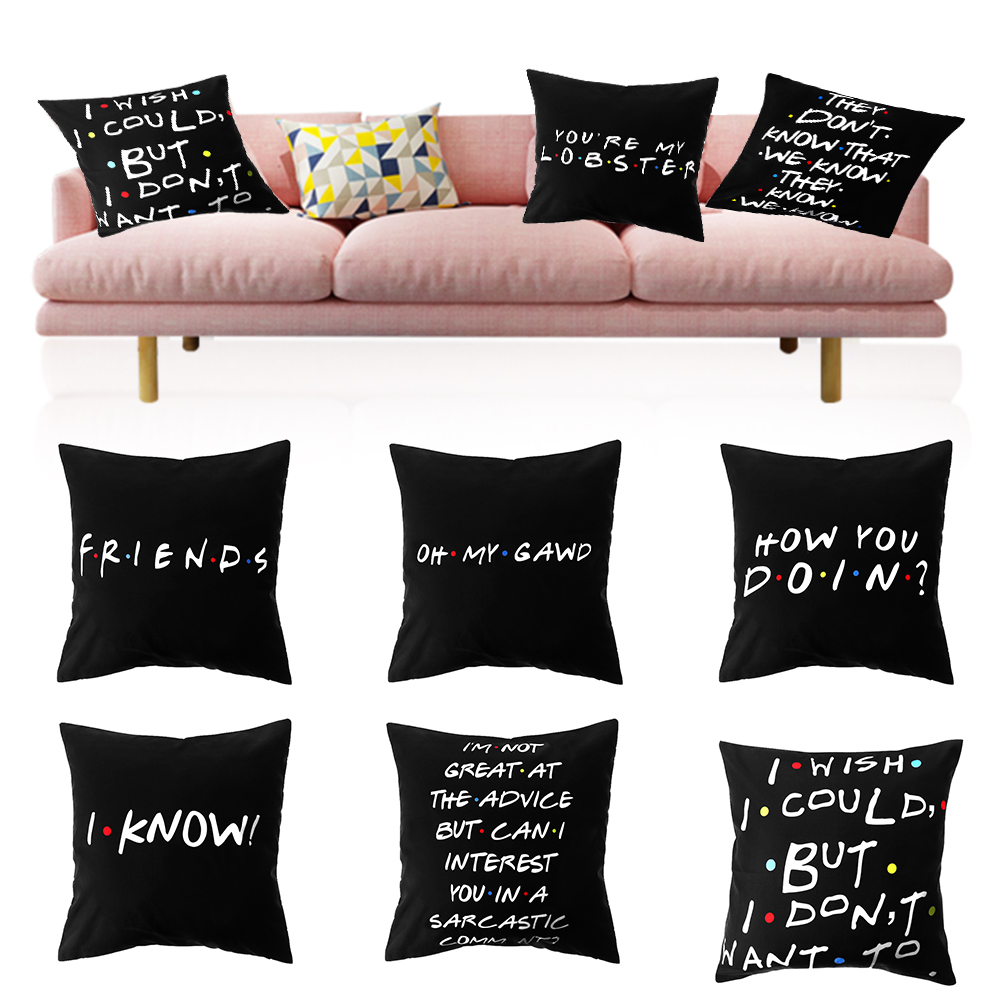 Vỏ Gối 18x18 Inch Bằng Polyester In Họa Tiết Vui Nhộn Trang Trí Nhà Cửa
