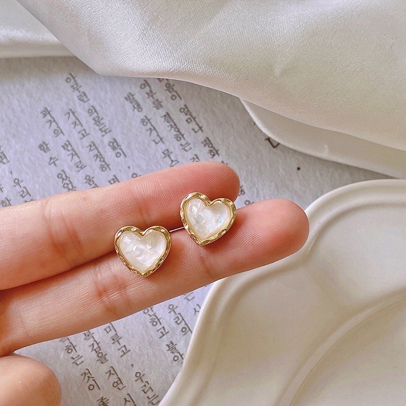 Khuyên Tai Hình Vỏ Sò Mạ Bạc 925 Phong Cách Cổ Điển Dành Cho Nữ