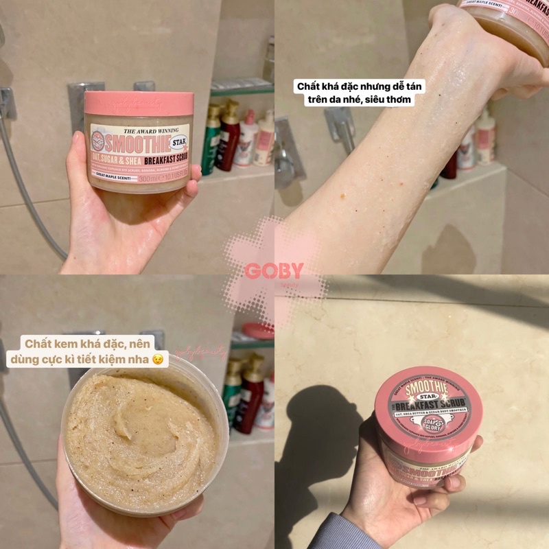 Tẩy tế bào chết Smoothie Star Breakfast Scrub Soap &amp; Glory hương Vanila kem sữa 300ML