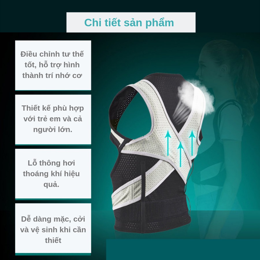 ✈️[Freeship] Đai chống gù lưng trẻ em Best Posture [Chuyên dụng bé 6-18 tuổi]