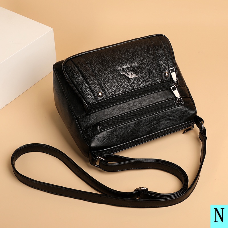 Túi Đeo Chéo Một Bên Vai Bằng Da Thật Thời Trang Mới Dành Cho Phụ Nữ Trung Niên 2022