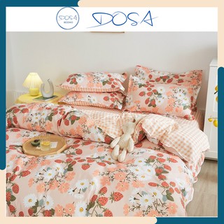 Bộ chăn ga gối Cotton PL dâu tây DOSA Bedding chăn ga cao cấp phong cách hàn quốc