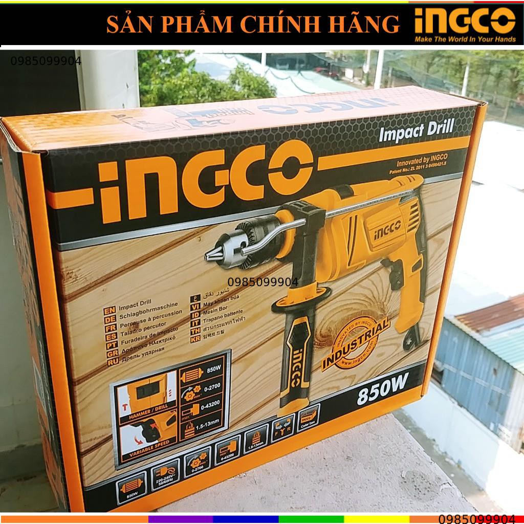 Máy khoan hai chế độ dùng điện 13mm 850W INGCO ID8508E 100% dây đồng