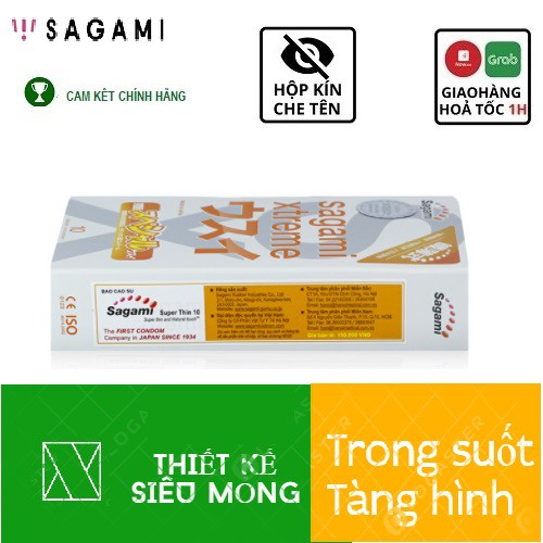 Bao Cao Su Sagami Xtreme Superthin [HÀNG CHÍNH HÃNG]  (10 bao), Nhật Bản, BCS Siêu mỏng, Giúp cuộc yêu chân thực, bền bỉ