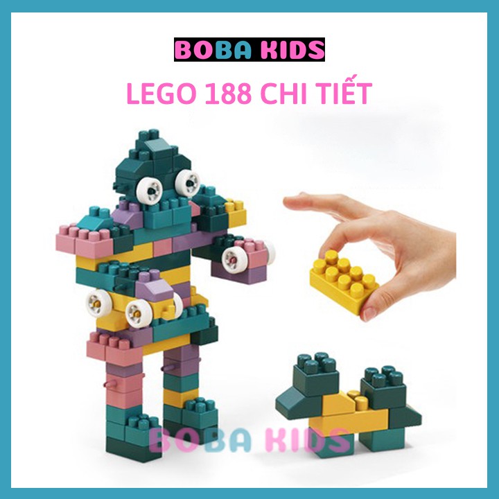 Lego Lắp Ráp 188 Chi Tiết - Nhựa ABS an toàn cho bé thỏa sức sáng tạo