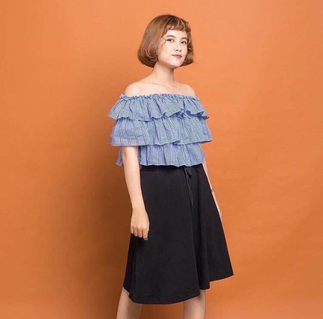 Áo trễ vai 3 tầng bèo | BigBuy360 - bigbuy360.vn