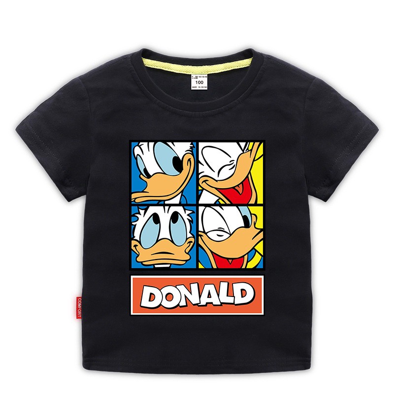 DONALD DUCK DISNEY Áo Thun In Hình Vịt Donald Cho Bé Trai Từ 2-10 Tuổi